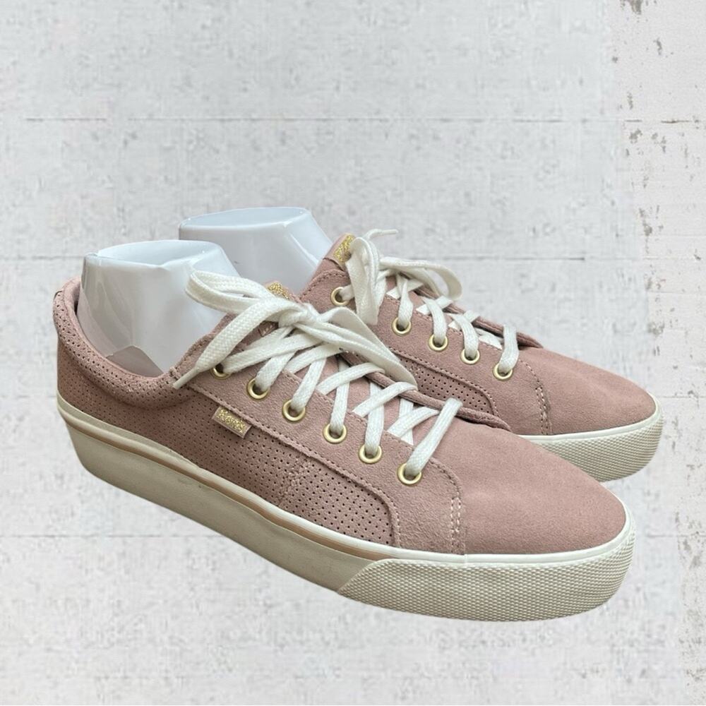 Keds Jump Kick Duo Perf Suede Size 11 Mauve Chunky Sneaker Preppy - Picture 7 of 12